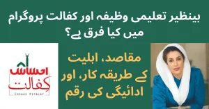 Difference Between Benazir Taleemi Wazaif and Kafalat Program